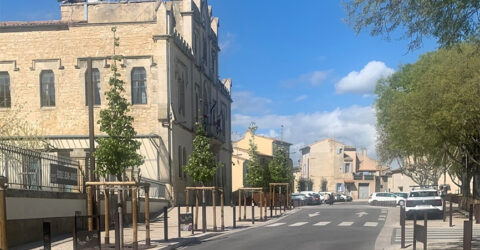 Rue entre la mairie et la Place Jean jaurès